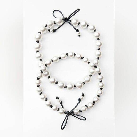 ZARA PACK OF 2 FAUX PEARL NECKLACES - Picture 4 of 10